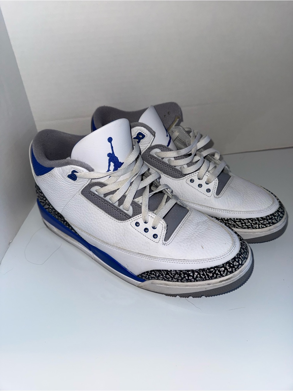 AIR JORDAN 3 Retro 'Racer Blue' Collectors Classic high top sneakers 13